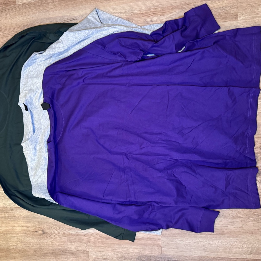 Purple, Gray, and Green Long Sleeve Shirt 4XL Bundle